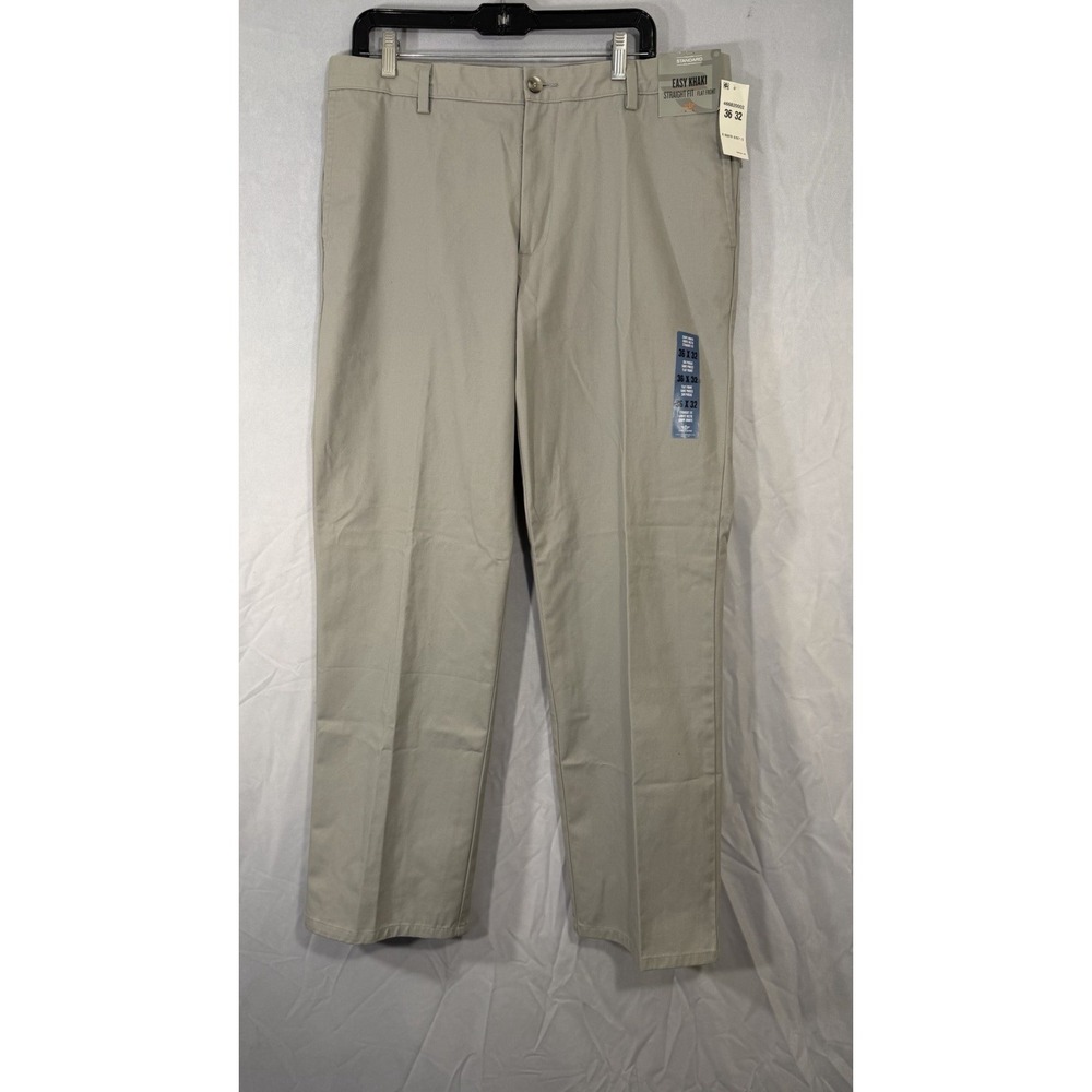 dockers‎ straight fit easy khaki pants Beige Men's 36x32 NEW Flat Front
